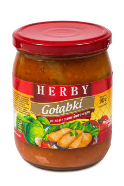 Stuffed cabbage leaves in tomato sauce